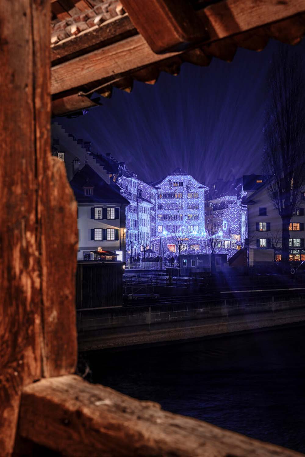 Lilu Lichtfestival Luzern | Lichtinstallation Mühleplatz